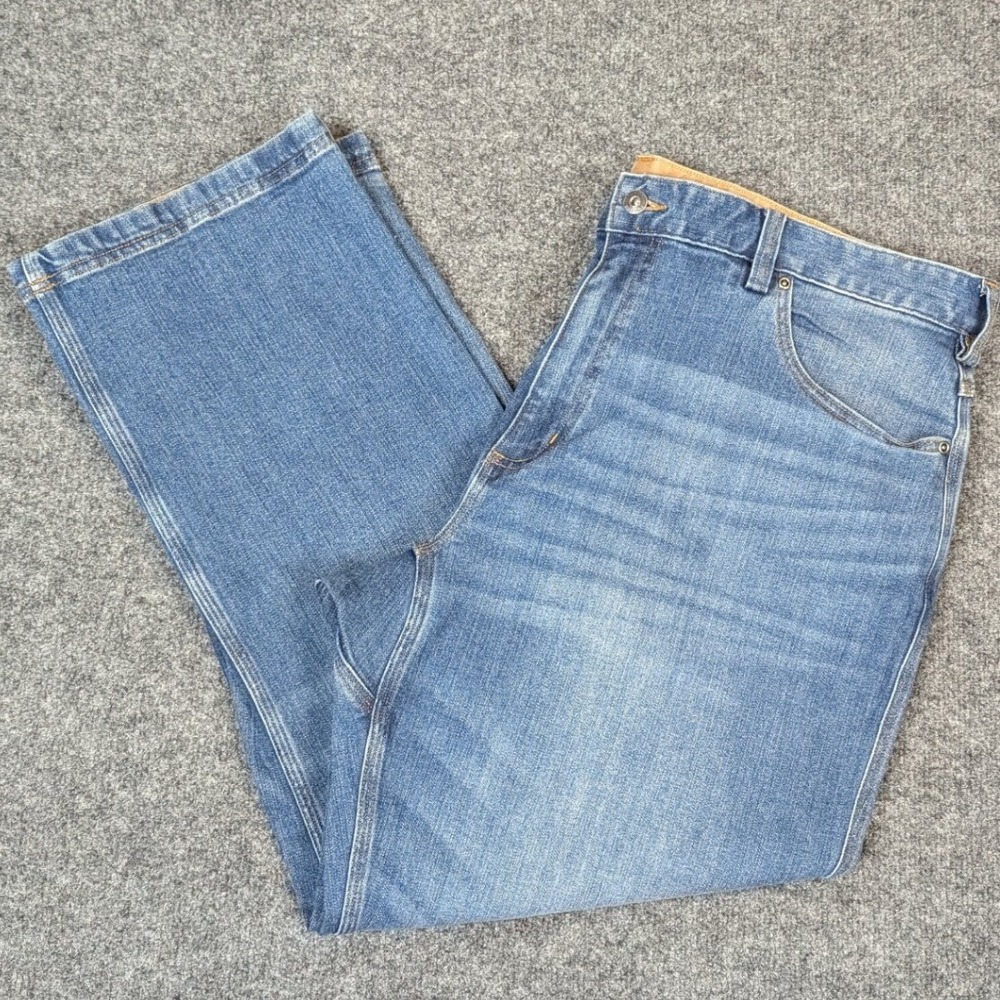 Duluth Trading Co Ballroom Jeans Mens 42x30 Blue Relaxed Fit Coolmax Flex Jeans